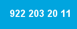 922 203 20 11